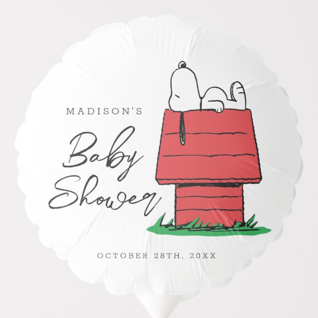 Peanuts Snoopy Dog House | Baby Shower Balloon (Front)