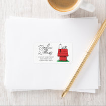 Peanuts Snoopy Dog House | Baby Shower Label