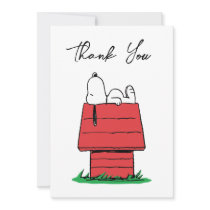 Peanuts Snoopy Dog House | Baby Shower  Thank You Card