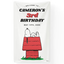 Peanuts Snoopy Dog House Birthday Banner