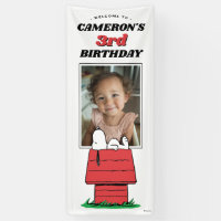 Peanuts Snoopy Dog House Birthday Banner