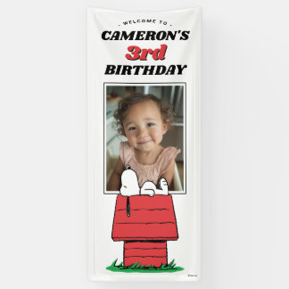Peanuts Snoopy Dog House Birthday Banner