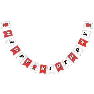 Peanuts Snoopy Dog House Birthday Bunting Flags