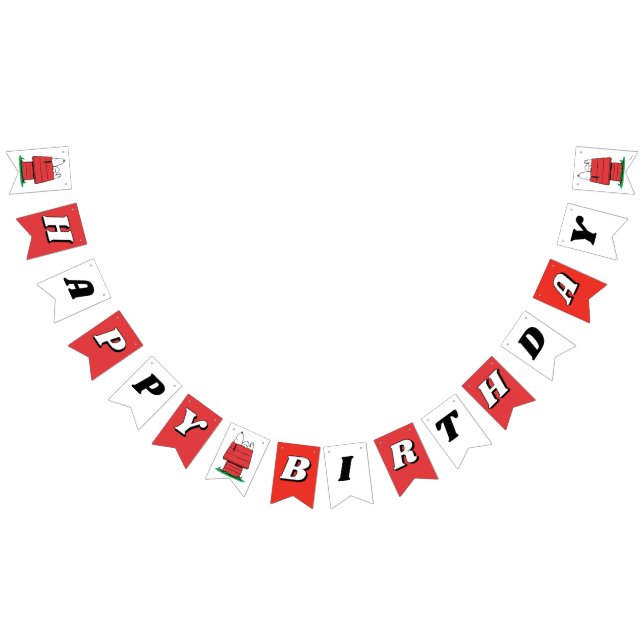Peanuts Snoopy Dog House Birthday  Bunting Flags (All)