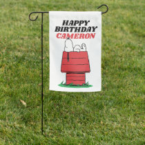 Peanuts Snoopy Dog House Birthday Garden Flag
