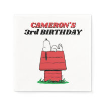 Peanuts Snoopy Dog House Birthday Napkins