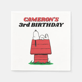 Peanuts Snoopy Dog House Birthday Napkins