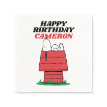 Peanuts Snoopy Dog House Birthday Napkins
