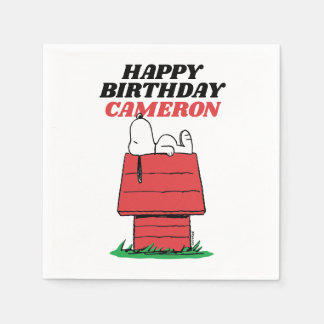 Peanuts Snoopy Dog House Birthday Napkins