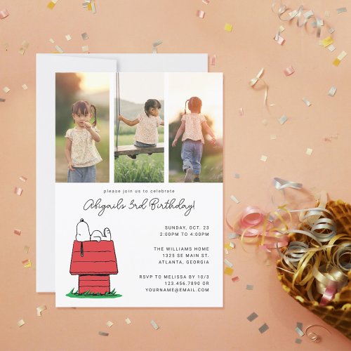 Peanuts Snoopy Dog House Birthday Photo