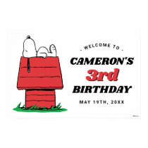 Peanuts Snoopy Dog House Birthday Poster