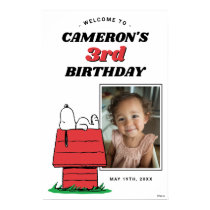 Peanuts Snoopy Dog House Birthday Poster