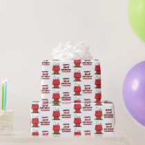 Peanuts Snoopy Dog House Birthday Wrapping Paper