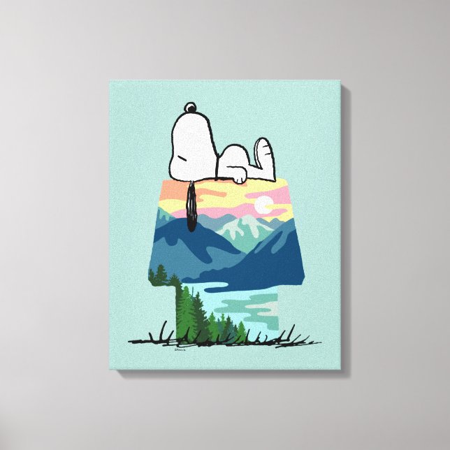 Peanuts | Snoopy Dog House Go Wild Canvas Print (Front)