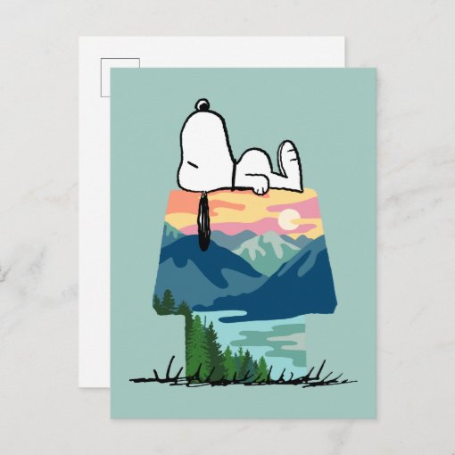 Peanuts Snoopy Dog House Go Wild Postcard Zazzle