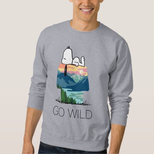 Peanuts  Snoopy Dog House Go Wild Sweatshirt