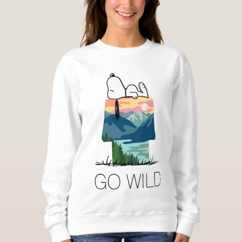 Peanuts  Snoopy Dog House Go Wild Sweatshirt