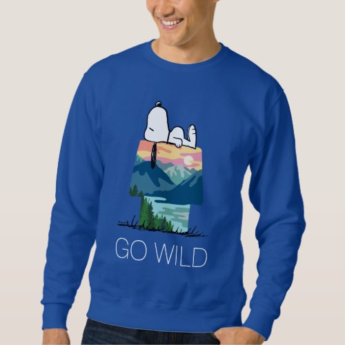 Peanuts  Snoopy Dog House Go Wild Sweatshirt