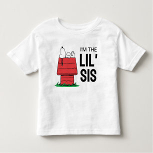 Peanuts Snoopy Dog House I'm the Little Sister Toddler T-shirt