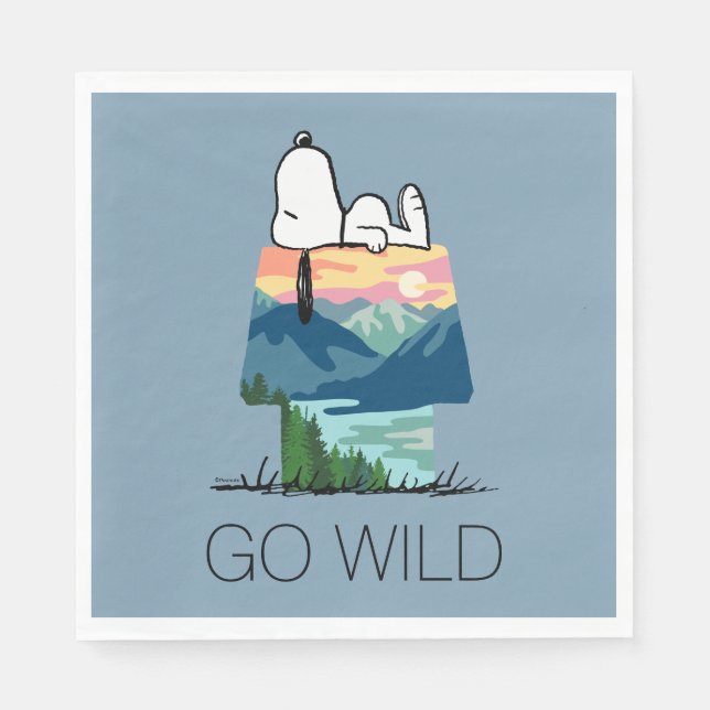 Peanuts | Snoopy Dog House Sunrise Napkins (Front)