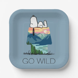 Peanuts | Snoopy Dog House Sunrise Paper Plates