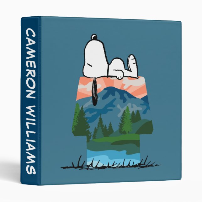 Peanuts | Snoopy Dog Sunset View 3 Ring Binder (Front/Spine)