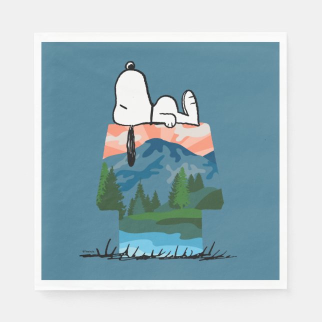 Peanuts | Snoopy Dog Sunset View Napkins (Front)