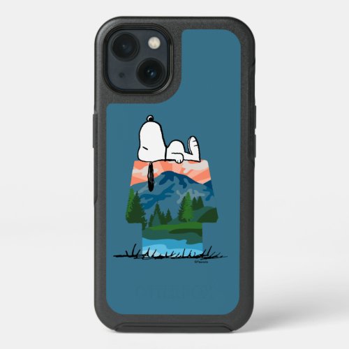 Peanuts  Snoopy Dog Sunset View iPhone 13 Case