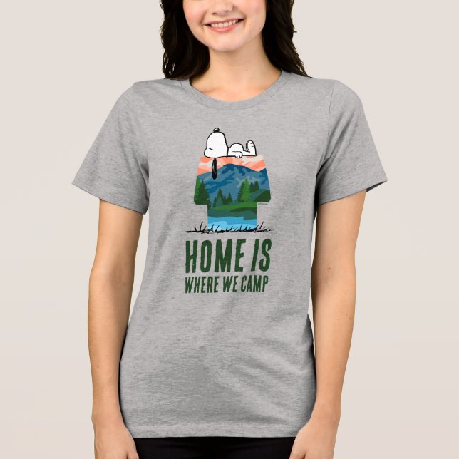 Peanuts | Snoopy Dog Sunset View Tri-Blend Shirt (Front)