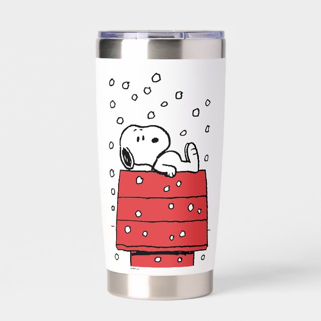 Peanuts | Snoopy Doghouse Snowflakes Insulated Tumbler (Front)