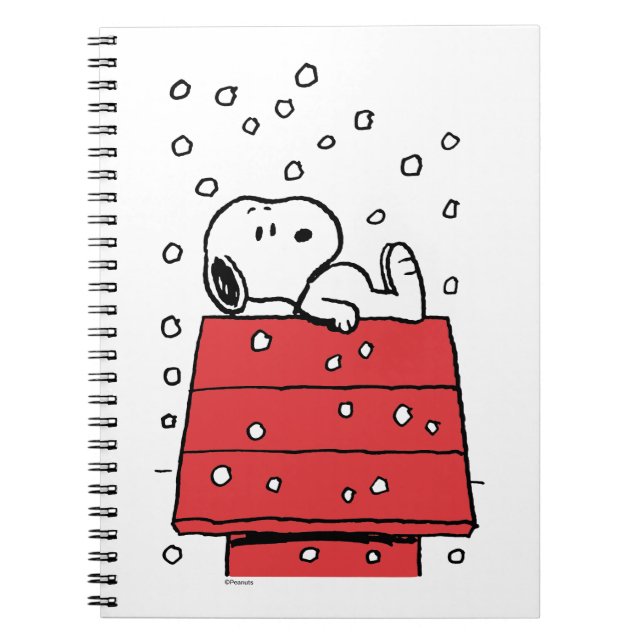 Peanuts | Snoopy Doghouse Snowflakes Notebook (Front)