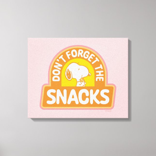 Peanuts | Snoopy Don't Forget the Snacks Canvas Print (Front)