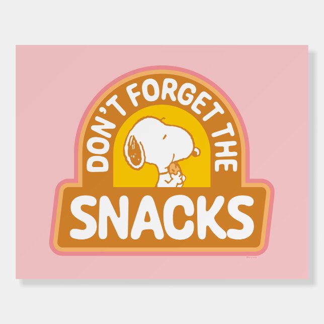 Peanuts | Snoopy Don't Forget the Snacks Foam Board (Front)