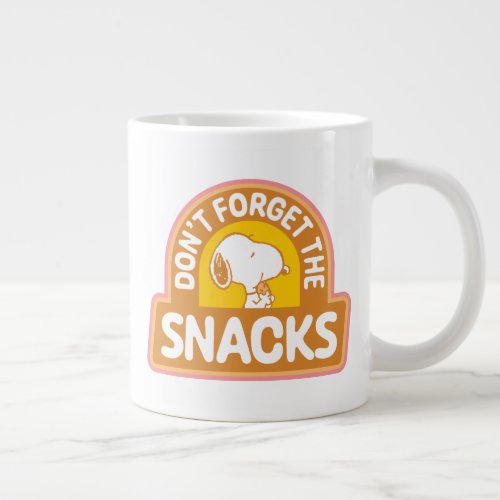 Peanuts  Snoopy Dont Forget the Snacks Giant Coffee Mug