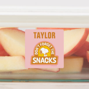 Peanuts Snoopy Don't Forget the Snacks Kids' Labels