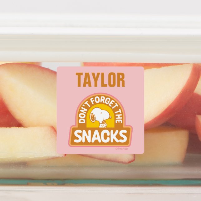 Peanuts | Snoopy Don't Forget the Snacks Kids' Labels (Affixed)