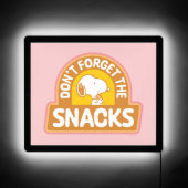 Peanuts | Snoopy Don't Forget the Snacks LED Sign (Front)