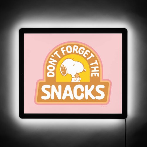 Peanuts  Snoopy Dont Forget the Snacks LED Sign