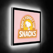 Peanuts | Snoopy Don't Forget the Snacks LED Sign (Angle)