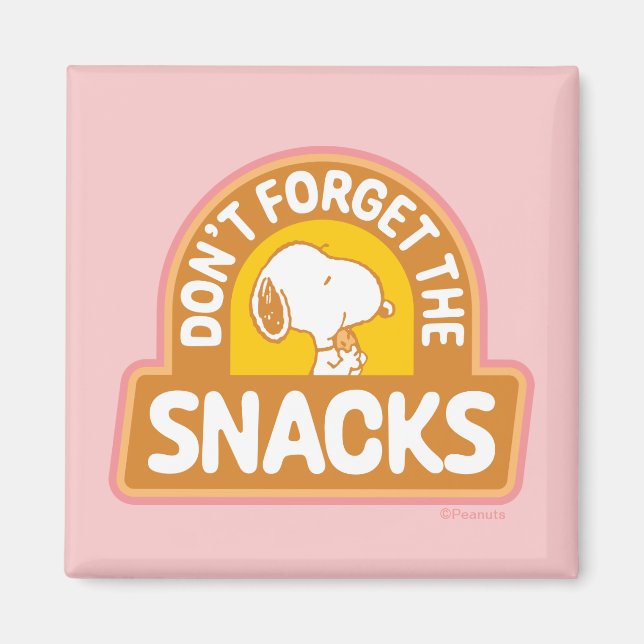 Peanuts | Snoopy Don't Forget the Snacks Magnet (Front)