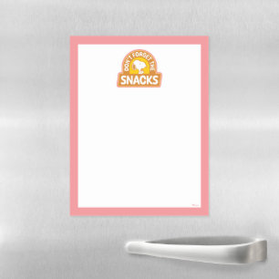 Peanuts   Snoopy Don't Forget the Snacks Magnetic Dry Erase Sheet