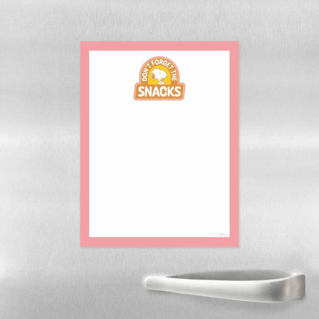 Peanuts | Snoopy Don't Forget the Snacks Magnetic Dry Erase Sheet (In Situ)