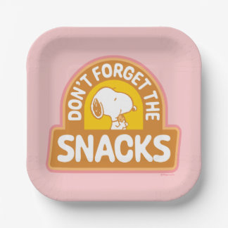 Peanuts | Snoopy Don't Forget the Snacks Paper Plates