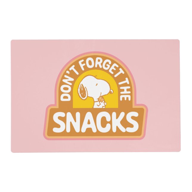 Peanuts | Snoopy Don't Forget the Snacks Placemat (Front)