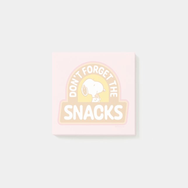 Peanuts | Snoopy Don't Forget the Snacks Post-it Notes (Front)