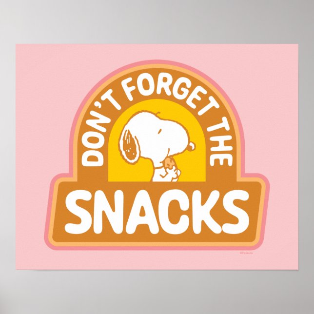 Peanuts | Snoopy Don't Forget the Snacks Poster (Front)