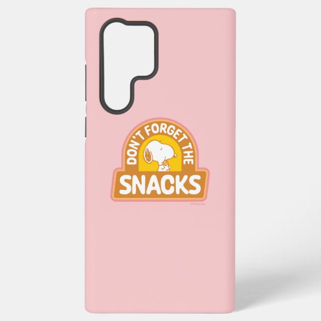 Peanuts | Snoopy Don't Forget the Snacks Samsung Galaxy Case (Back)