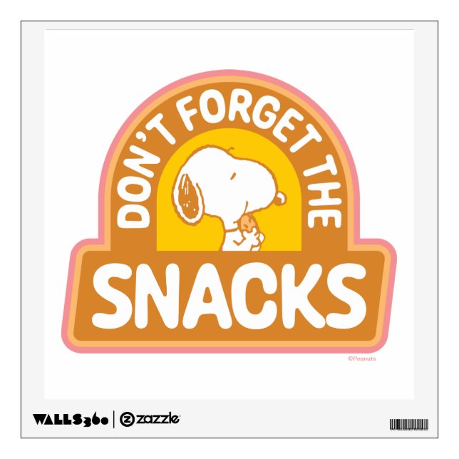 Peanuts | Snoopy Don't Forget the Snacks Wall Decal (Front)