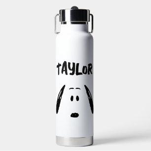 Peanuts   Snoopy Face   Add Your Name Water Bottle