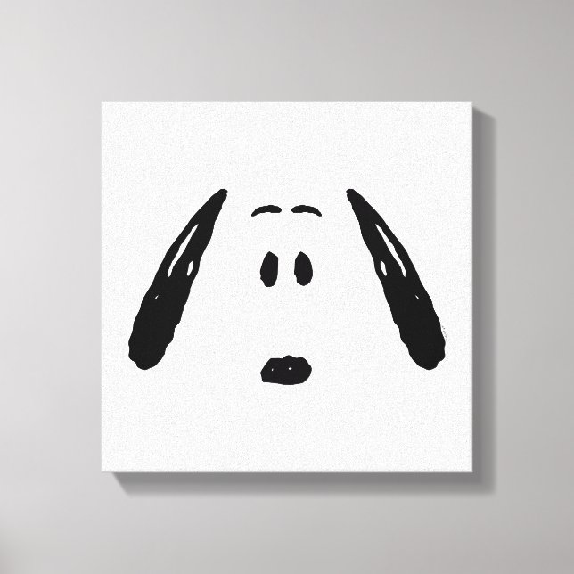 Peanuts | Snoopy Face Canvas Print (Front)